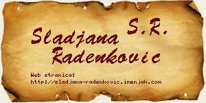 Slađana Radenković vizit kartica